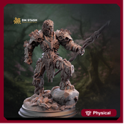 Warforged Druid PC / NPC  | D&D Unpainted Miniature | 28mm,32mm,54mm,75mm,100mm Scales | Pathfinder Figure | Figurine | DM Stash - Only-Games
