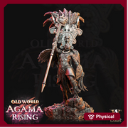 Lizardfolk Lizardman Skink Starpriest | 32mm,75mm Scales | Dungeons and Dragons | Unpainted Figure | - Only-Games