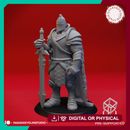 Armored Fighter - Tabletop Miniature (Pre-Supported)