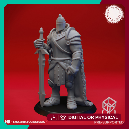 Armored Fighter - Tabletop Miniature (Pre-Supported) - Only-Games