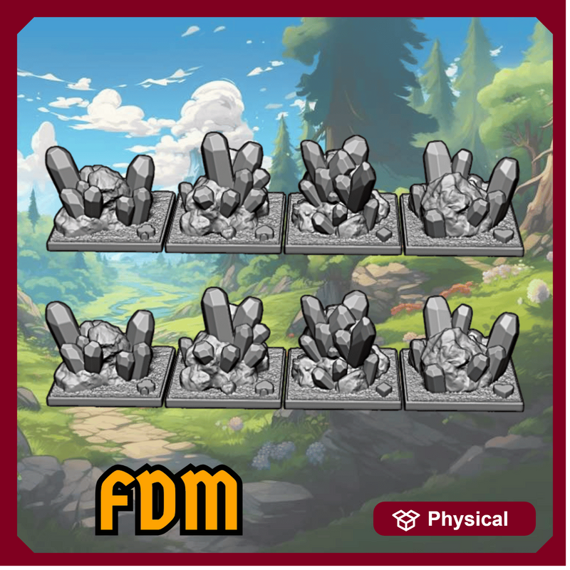 Crystal Collapse FDM/PLA Crystal Markers (set of 8) - Only-Games