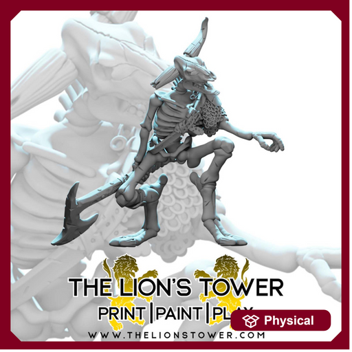 Skeletal Minotaur 4 (32mm scale large miniature) - Only-Games