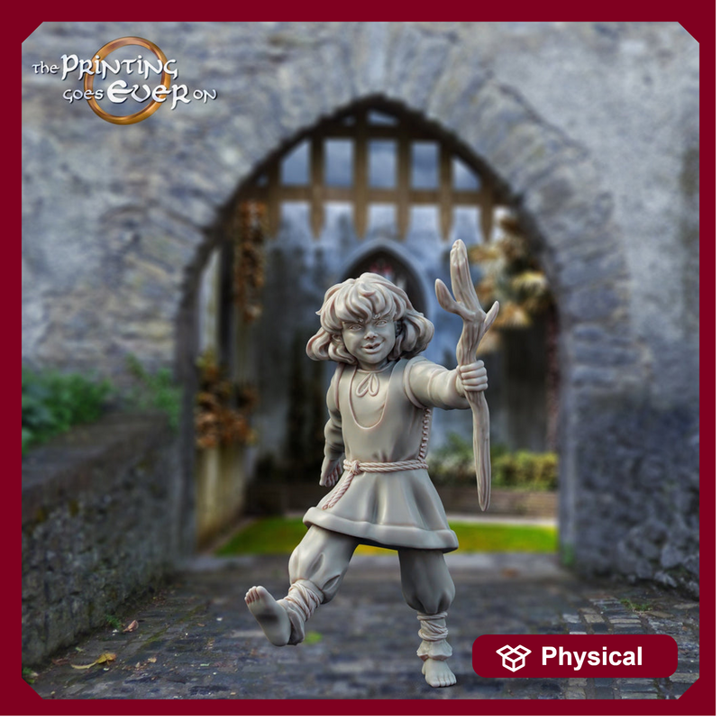 NPC Boy Resin Miniature | Miniature | Available in 28mm, 32mm, Scales | Pathfinder Figure | DnD | Figurine unpainted | - Only-Games