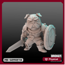 Barkonian Pug Shield Warrior