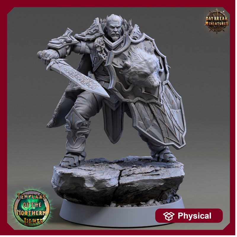 Oath of  Devotion Paladin, Cleric  | 28mm, 32mm, 54mm, 75mm Scales | 100mm Tall | Dungeons and Dragons | Pathfinder | Daybreak Miniatures - Only-Games