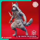 Dingo-folk Hunter - Tabletop Miniatures (Pre-Supported)