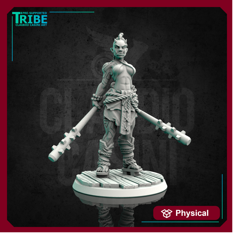 (0098) Female oni with clubs