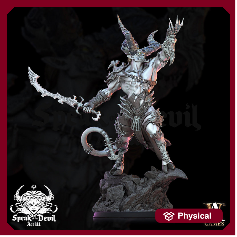 Archdevil, Demon Lord Fiend, Devil | 28mm,32mm,54mm,75mm Scale  - Boss Monster Mini D&D 5e - Pathfinder Figurine | Archvillain games - Only-Games