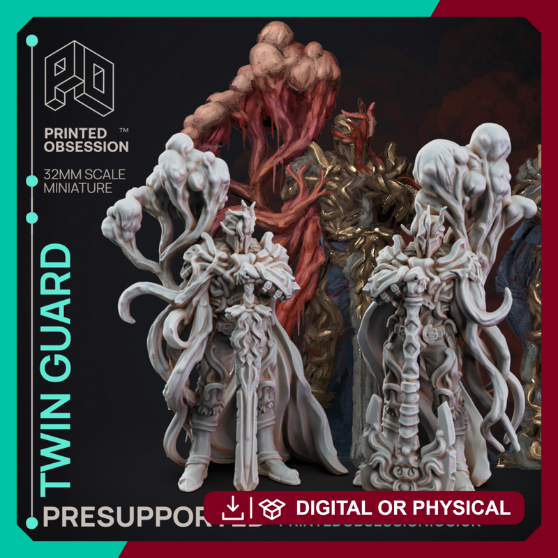 Twin Guard - 4 Models - The Mists of Change - PRESUPPORTED - 32mm scale