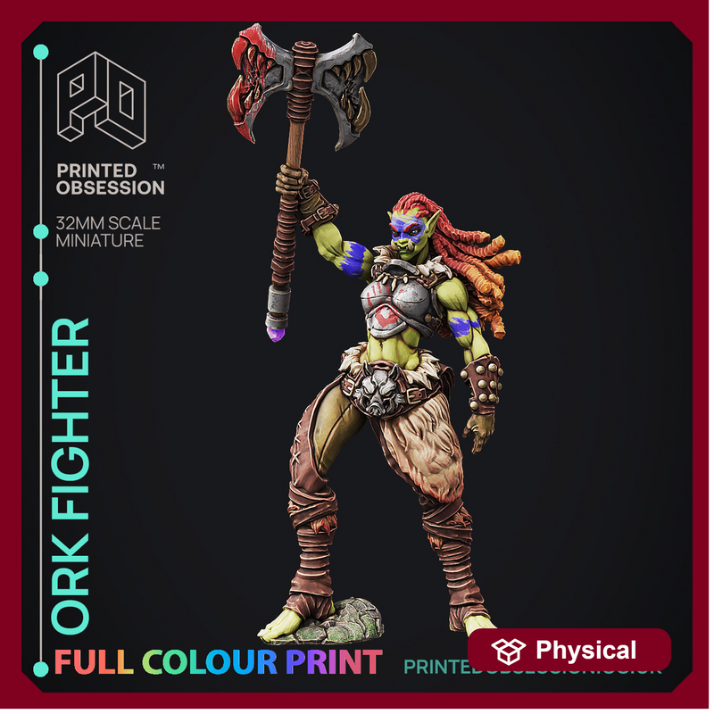 Ork Fighter - Pre-Coloured - 32mm Scale