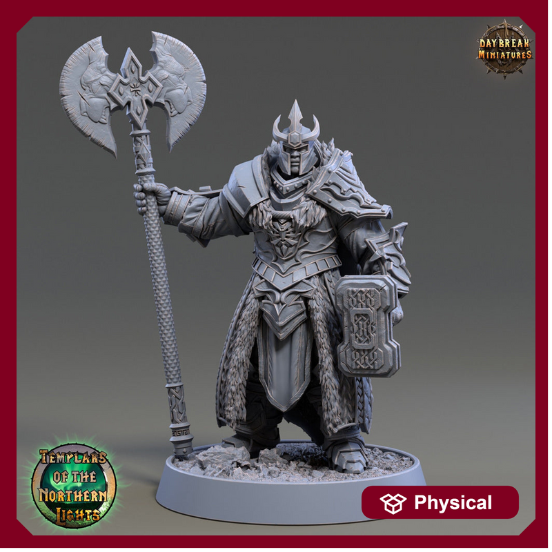 Oath of  Conquest Paladin, Cleric Unpainted Miniature | 28mm, 32mm, 54mm 75mm Scales | Dungeons and Dragons Pathfinder | Daybreak Miniatures - Only-Games