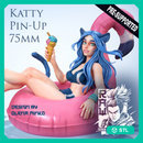 Katty Pin Up 75mm Pre-Supported - STL only
