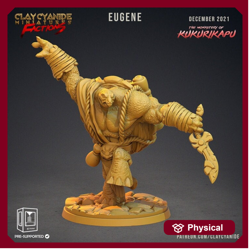 Tortle Monk PC or NPC | 28mm, 32mm,75mm Scales | Dungeons and Dragons | Pathfinder |Clay Cyanide - Only-Games