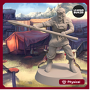 Empire of Jagrad Soldier with Spear - Pose 3 – 3D printable miniature – STL file