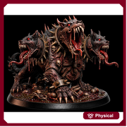 Cerberus Miniature | Three Headed Hellhound Demon Dog | UNPAINTED Resin DnD Pathfinder - Only-Games