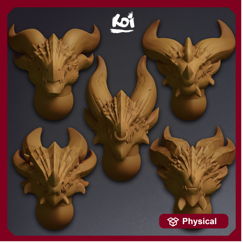 Dragonkin - Miniature heads