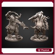 Hill Giant, Oger | 28mm & 32mm Scale | 90mm Tall (32mm scale)| Dungeons and Dragons | Pathfinder Oger | Daybreak Miniatures | Tabletop RPG | - Only-Games