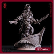 Swashbuckler Fighter Rogue PC NPC | 28mm, 32mm,54mm,75mm,100mm Scales | Player Character Mini  -D&D 5e Pathfinder Figurine | Flesh of Gods - Only-Games
