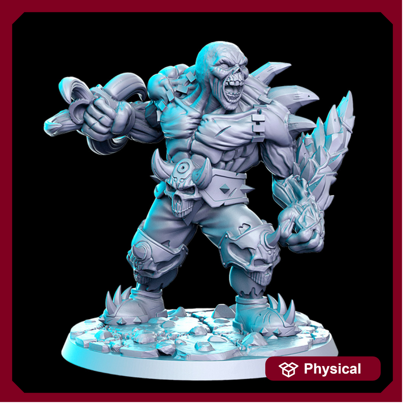Ogre Zombie with clawshield - 32mm - DnD