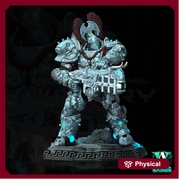 Sci-Fi Miniature Space Knight, Hellas Eternal | 28mm,32mm, 54mm, 75mm,100mm Scales | Resin Mini | Archvillain Games - Only-Games