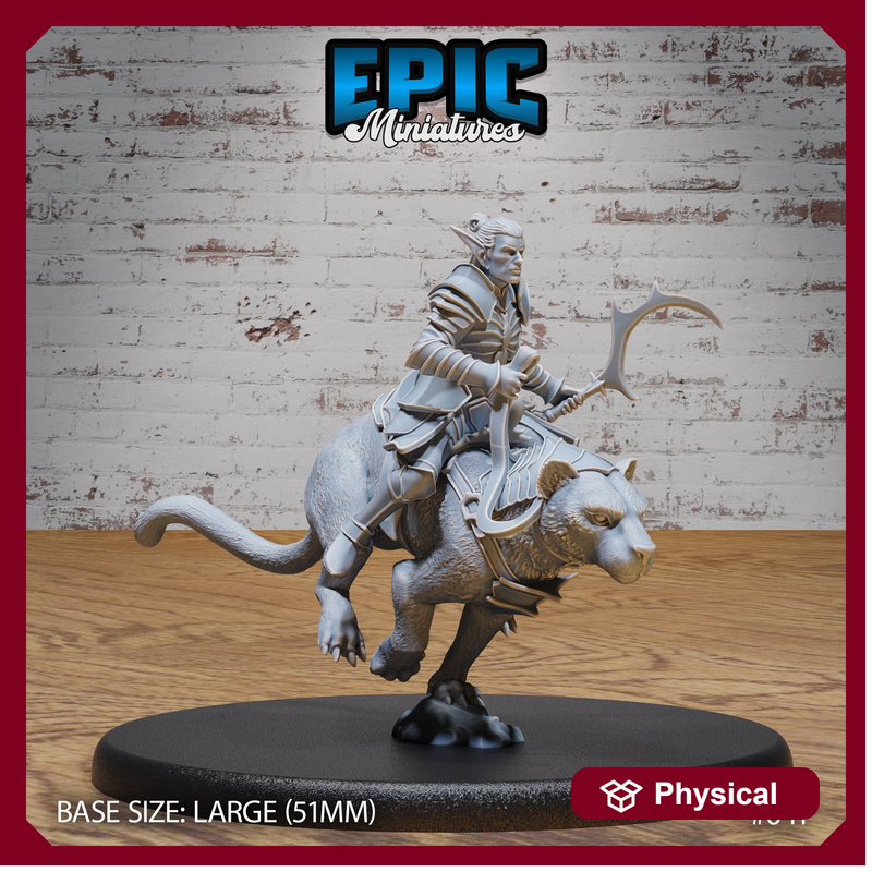 Dark Elf Panther Rider Running - Only-Games