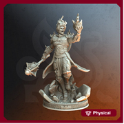 Human Light Domain Cleric Paladin Mace. Unpainted Miniature | 28mm, 32mm,54mm,75mm,100mm Scales | Dungeons and Dragons Pathfinder | DM Stash - Only-Games