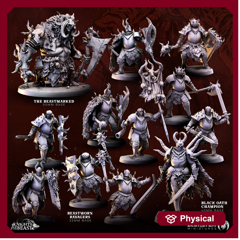 Chaos Knight Army | Bestiarum | Wargaming DnD Miniatures