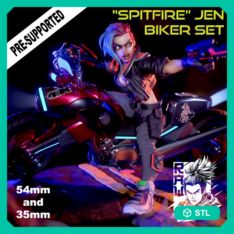 Spitfire Jen - Biker Set - STL only