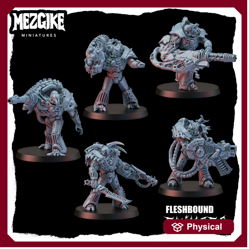 Fleshbound Ruiners Squad 'A' (5 physical miniatures)