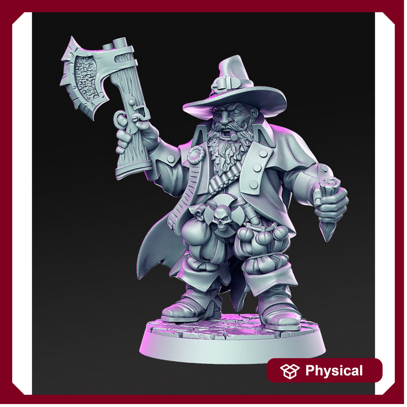 Cleric Ranger Monster Hunter | Blood Hunter | 28mm and 32mm Miniatures |  Dungeons and Dragons | Pathfinder | Figure for Painting | Fighter| - Only-Games