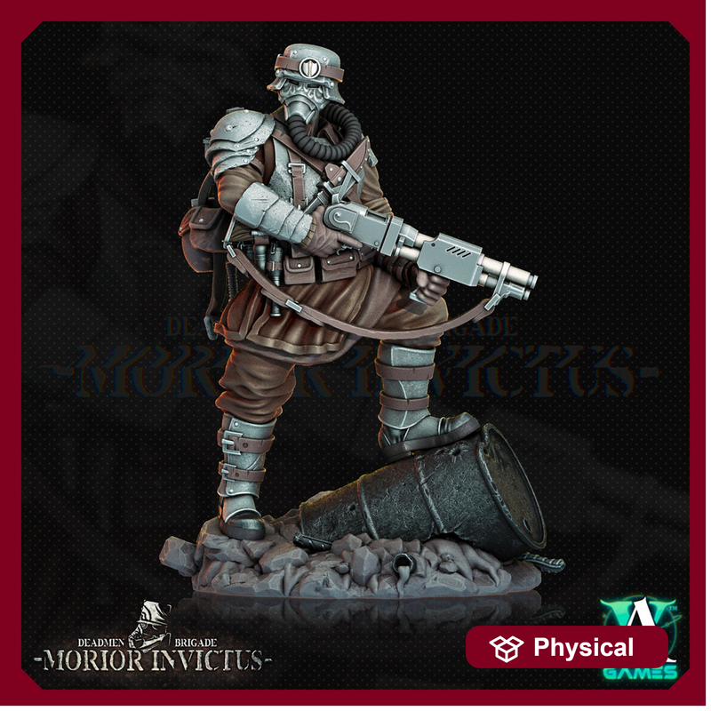 Sci-Fi Miniature Army Veterans |  28mm,32mm Scales | 54mm, 75mm TALL | Resin Mini | Morior Shocktrooper  | Archvillain Games - Only-Games