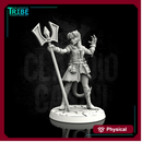 (0063) Female human elf tiefling sorceress with elemental evocation