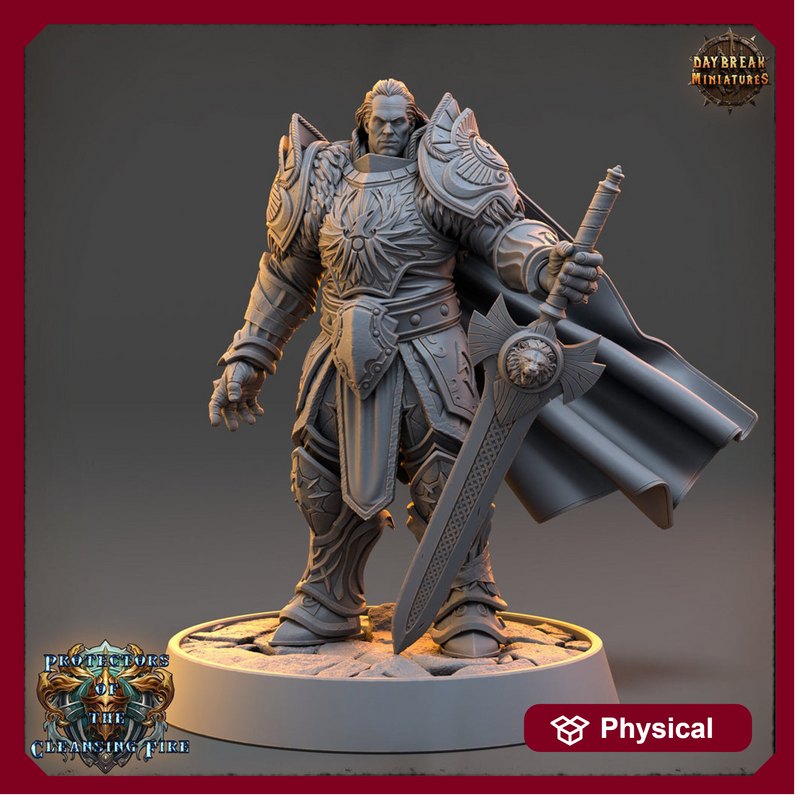 Oath of the Conquest Paladin, Cleric  | 28mm, 32mm, 54mm, 75mm Scales | 100mm Tall | Dungeons and Dragons | Pathfinder | Daybreak Miniatures - Only-Games