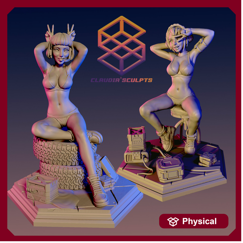 Sexy Cyberpunk Characters 32mm - Only-Games