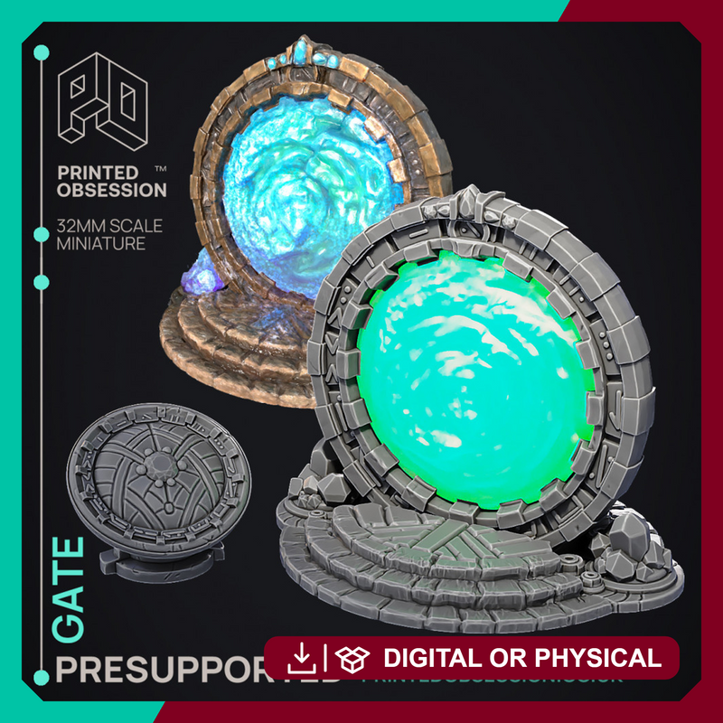 Gates - Enviroment Model - Court of Anubis -  PRESUPPORTED - Illustrated and Stats - 32mm scale