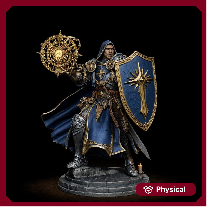 Holy Paladin Divine Judge Miniature | Corvane Magic Pose | PaintedOrNot Original Unpainted Mini | 5 Sizes - Only-Games