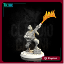 (0110) Male rocker post apocalyptic sci-fi with guitar and flamethrower
