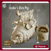 Undur's Dire Pig Grill w/ NPC Orc Chef mini  | 28mm, 32mm, 75mm Scale | Dungeons and Dragons 5e Miniatures | Pathfinder | Figurine | DnD | - Only-Games