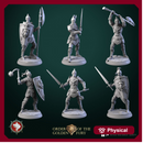 Knights 6 miniatures set 32mm pre-supported