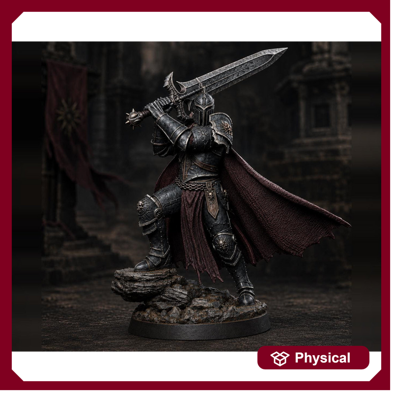 Evil Paladin Miniature | Keldavain Armored Blackguard Knight | PaintedOrNot Original DnD Pathfinder - Only-Games