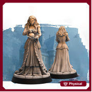 Human Female Wizard, Warlock, Sorcerer PC NPC | 28mm, 32mm,54mm, 75mm, 100mm Scale Resin Miniature | Dungeons and Dragons | - Only-Games