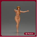 Naked woman striking a pose