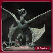 Copper Dragon (4 sizes) D&D Miniature | 145mm High, 285mm Wing Span | Resin Dragon Statue - Only-Games
