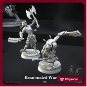 Skeleton Fighters Undead Miniatures Reanimated Warriors | Dungeons and Dragons | 28mm, 32mm, 75mm | Pathfinder | Unpainted | CastnPlay - Only-Games