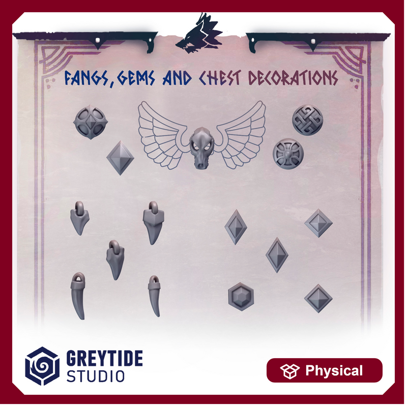 Fangs, gems and chest decorations PH