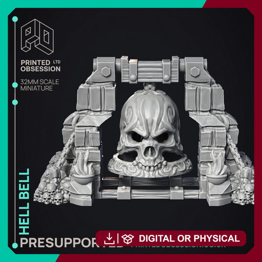 Hell Bell - Scenery - PRESUPPORTED - Hell Hath No Fury - 32mm scale - Only-Games