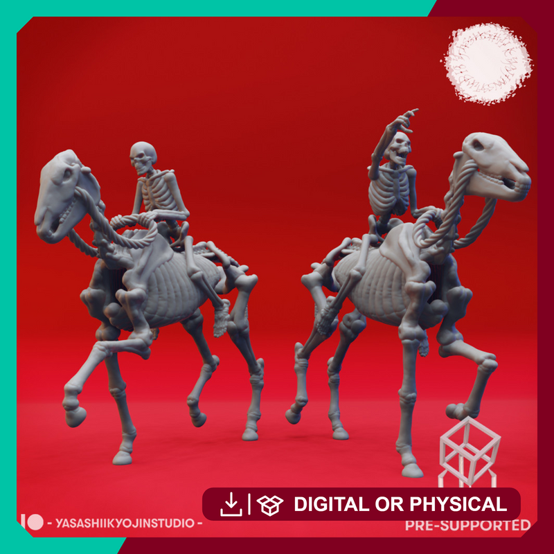 Skeleton Riders - Book of Beasts - Tabletop Miniatures (Pre-Supported)
