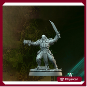 Grimdark Sci-Fi Hell Platoon Sergeant Miniature, OPR Proxy, 3D Printed Tabletop Wargaming Mini - Only-Games