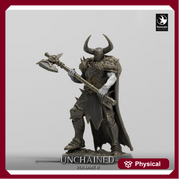 Oathbreaker Paladin, Fighter,Soldier Axe, DnD Unpainted Miniature| 28mm, 32mm,54mm,75mm,100mm Scales | Dungeons & Dragons - Only-Games