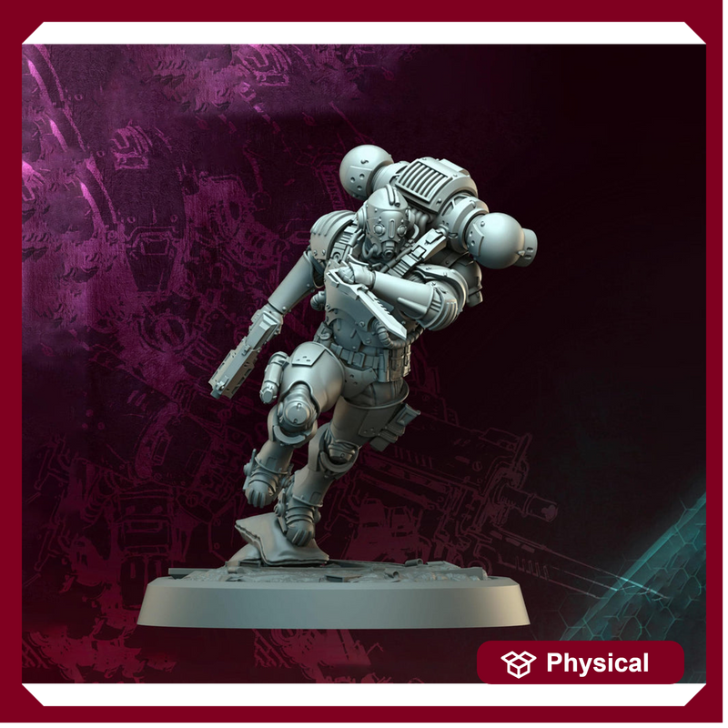 Sci-Fi Miniature Space Soldier Jumper Commando | 5 Sizes /Scales | Resin Mini | Shocktrooper TPG - Only-Games